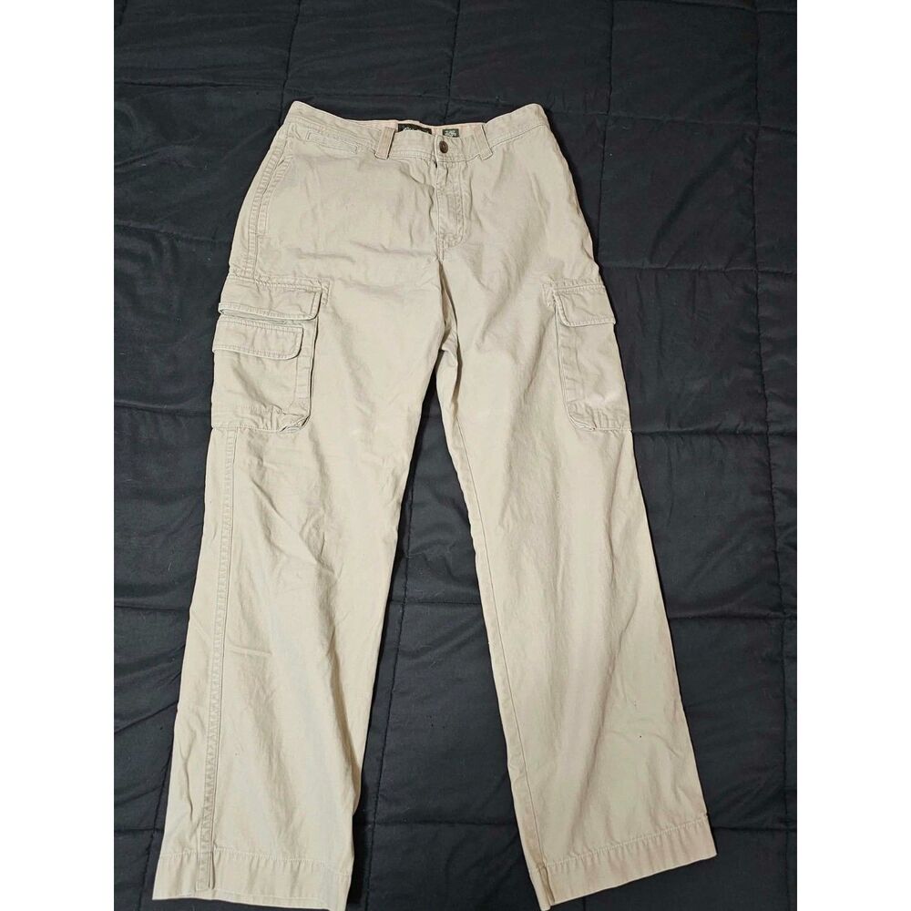 Eddie Bauer Utility Fit Cargo Pants 33x34 Khaki Cotton Gorpcore